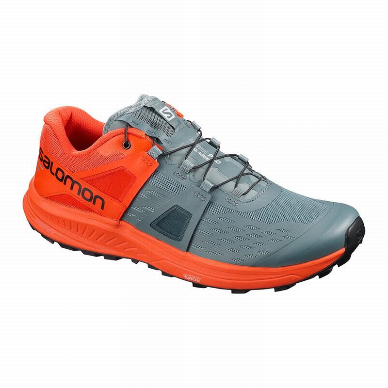 Salomon ULTRA /PRO Zapatillas Trail Running Hombre - Gris / Naranjas - Colombia (82316-FNXU)